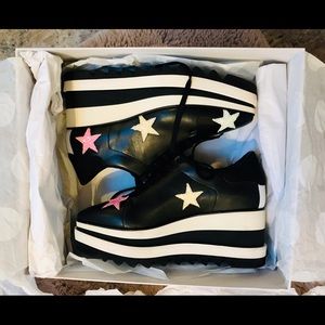 Stella McCartney Black Sneaker Elyse Scarpa Plast Sz 39 - Like New - in Box/Bag